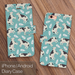かわいい牛さんいっぱい！ iPhone13 12 SE 11 Max XR XS 8 7 Android 手帳 1枚目の画像