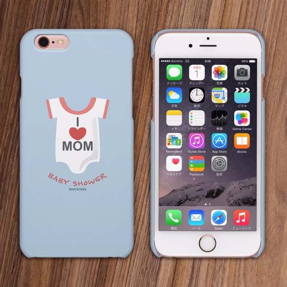 I  LOVE MOM iPhone iPhone Xs Ⅹ 8 7 6 5 アンドロイド対応 ハードケース 3枚目の画像