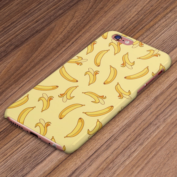 おいしいバナナいっぱい！イエロー iPhone Xs Ⅹ 8 7 6 5 アンドロイド対応 ハードケース 2枚目の画像