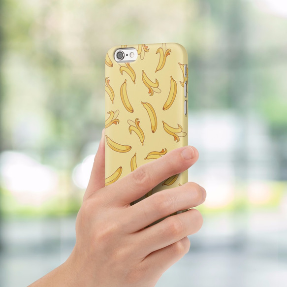 おいしいバナナいっぱい！イエロー iPhone Xs Ⅹ 8 7 6 5 アンドロイド対応 ハードケース 3枚目の画像