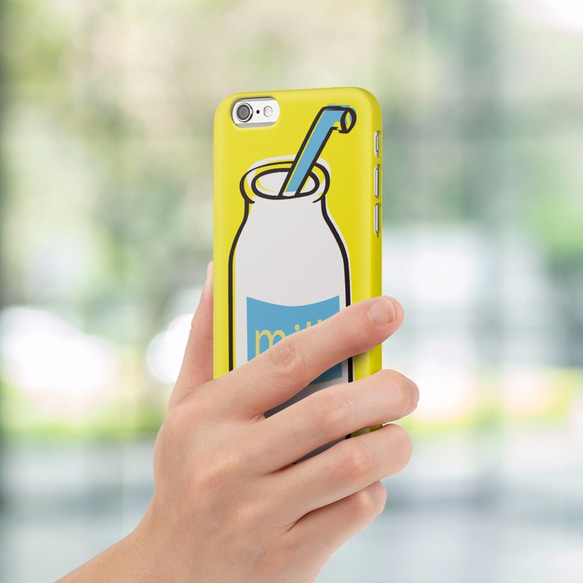 ポップな牛乳瓶 iPhone XS ⅩR XSMax 8 7 6 5 アンドロイド対応 ハードケース 2枚目の画像