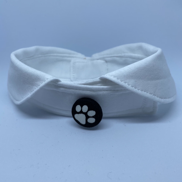 犬用つけ襟 蝶ネクタイ ホワイト XS 4枚目の画像