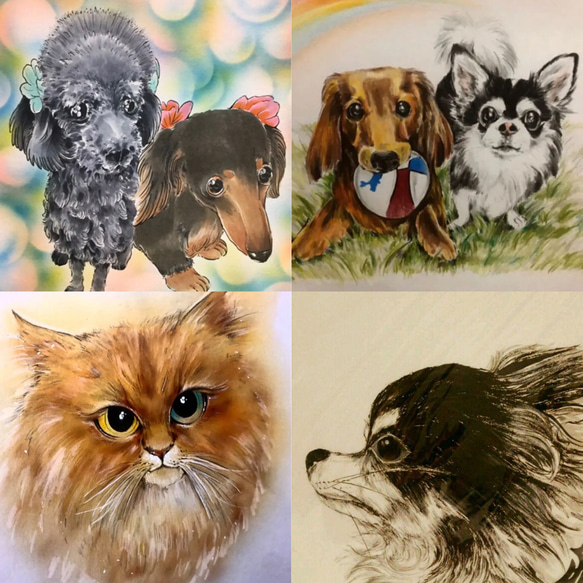 愛犬愛猫の似顔絵承ります✏️ 1枚目の画像