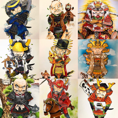 【ラッピング不可】 戦国武将コスプレ似顔絵承ります JiNTAi/アート工房 イラスト その他