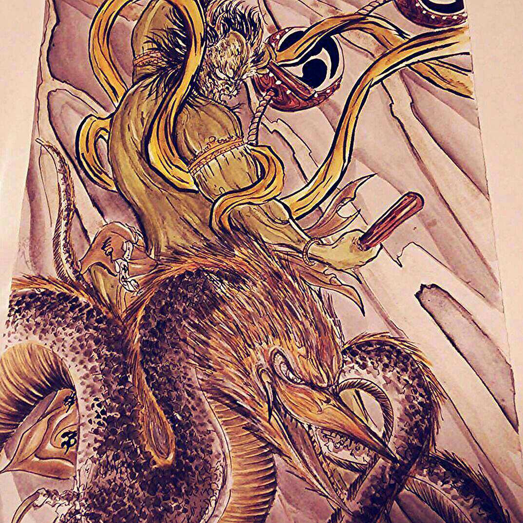 激安アウトレット処分市 | 激安通販のイーサプライ イラスト】☆水墨画☆墨絵☆【オーダーメイド】 イラスト JiNTAi 絵画