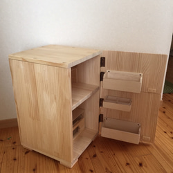 【受注製作】手作り木製おもちゃ冷蔵庫① 4枚目の画像
