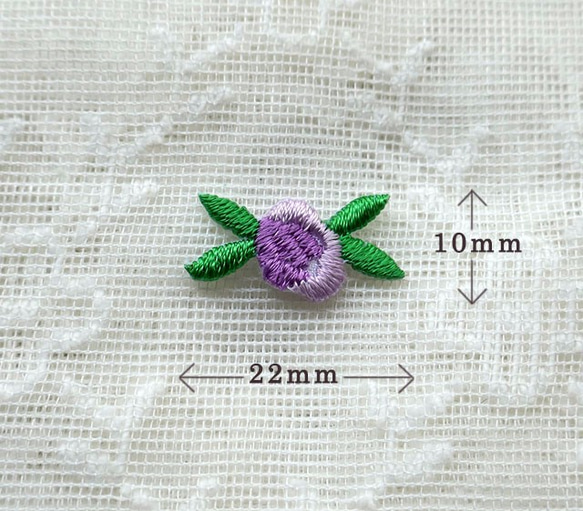 刺繍アップリケワッペン　ローズS 2枚目の画像