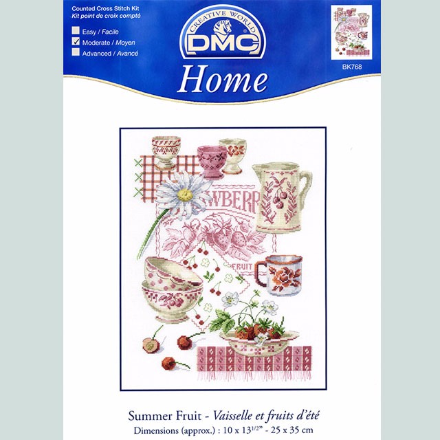 DMC刺繍キット　フルーツ柄の陶器