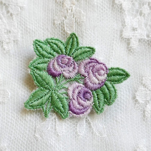 刺繍ワッペン・rose2枚セット 2枚目の画像