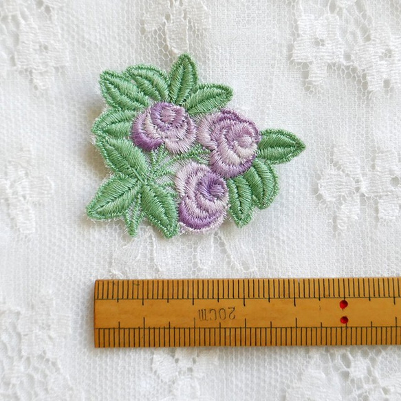 刺繍ワッペン・rose2枚セット 3枚目の画像