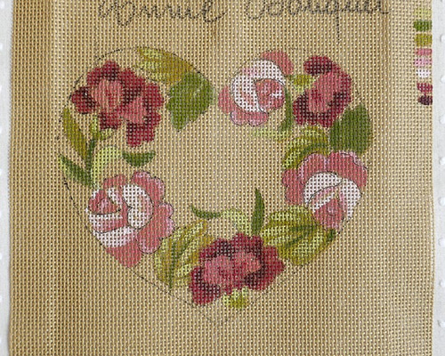 ニードルポイント 刺繍キット ハートフラワー 編み図・パターン