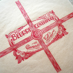 ヴィンテージ　フランスの古い紙　Butter Wrappers　red 4枚目の画像