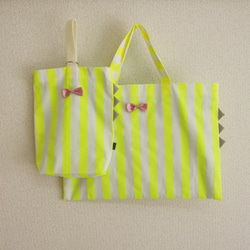 m様オーダー分 ギザギザレッスンバッグ&上履き入れset その他入園