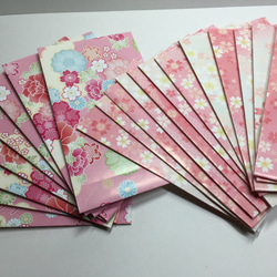 艶やか！鮮やか！桜満開！？ つるつる桜の縦長ギフト袋さん♫  ２０枚組です！～紙袋・ラッピング袋～ 2枚目の画像