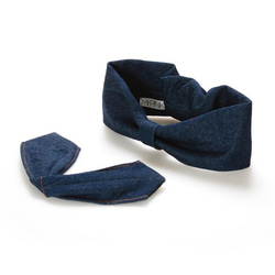 3WAY DENIM HAIRBAND/INDIGO BLUE　デニムヘアバンド 3枚目の画像