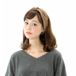 3WAY CORDUROY HAIR BAND/BEIGE　コーデュロイヘアバンド/ベージュ 5枚目の画像