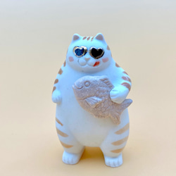 ボス猫軍団 ⑨ チョコ鯛焼きくん 招き猫 かかおポタリー 通販 11708568