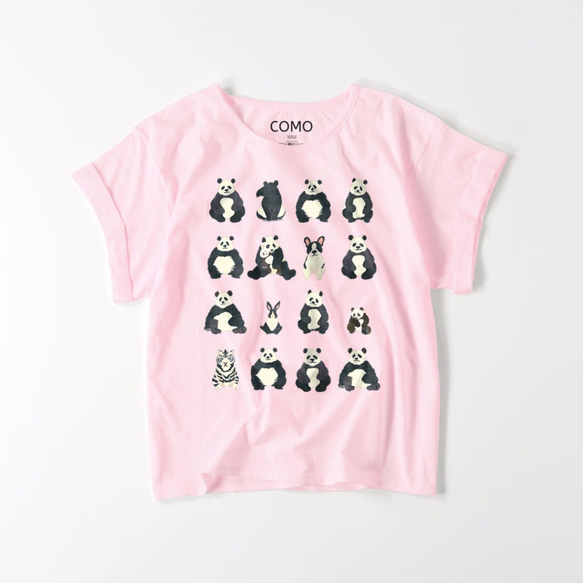 【受注制作】ロールアップTシャツ《モノクロアニマルズ》 5枚目の画像