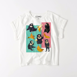 【受注制作】ロールアップTシャツ《バナナとマレーグマ》 5枚目の画像