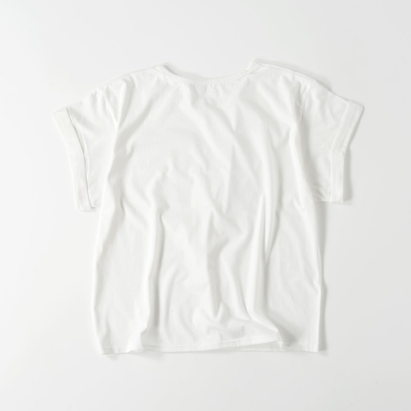 【受注制作】ロールアップTシャツ《白樺並木のシマエナガB》 2枚目の画像