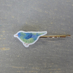 acrilico ヘアピン《青い鳥》※左側用 2枚目の画像