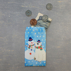 ポチ袋《シロクマと雪だるま》 3枚目の画像