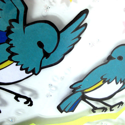 【再販！】青い鳥ルリビタキ・２Lサイズ（置き・掛け） 5枚目の画像