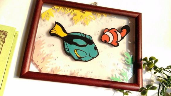 小丑魚和唐魚（藝術牆） 第2張的照片