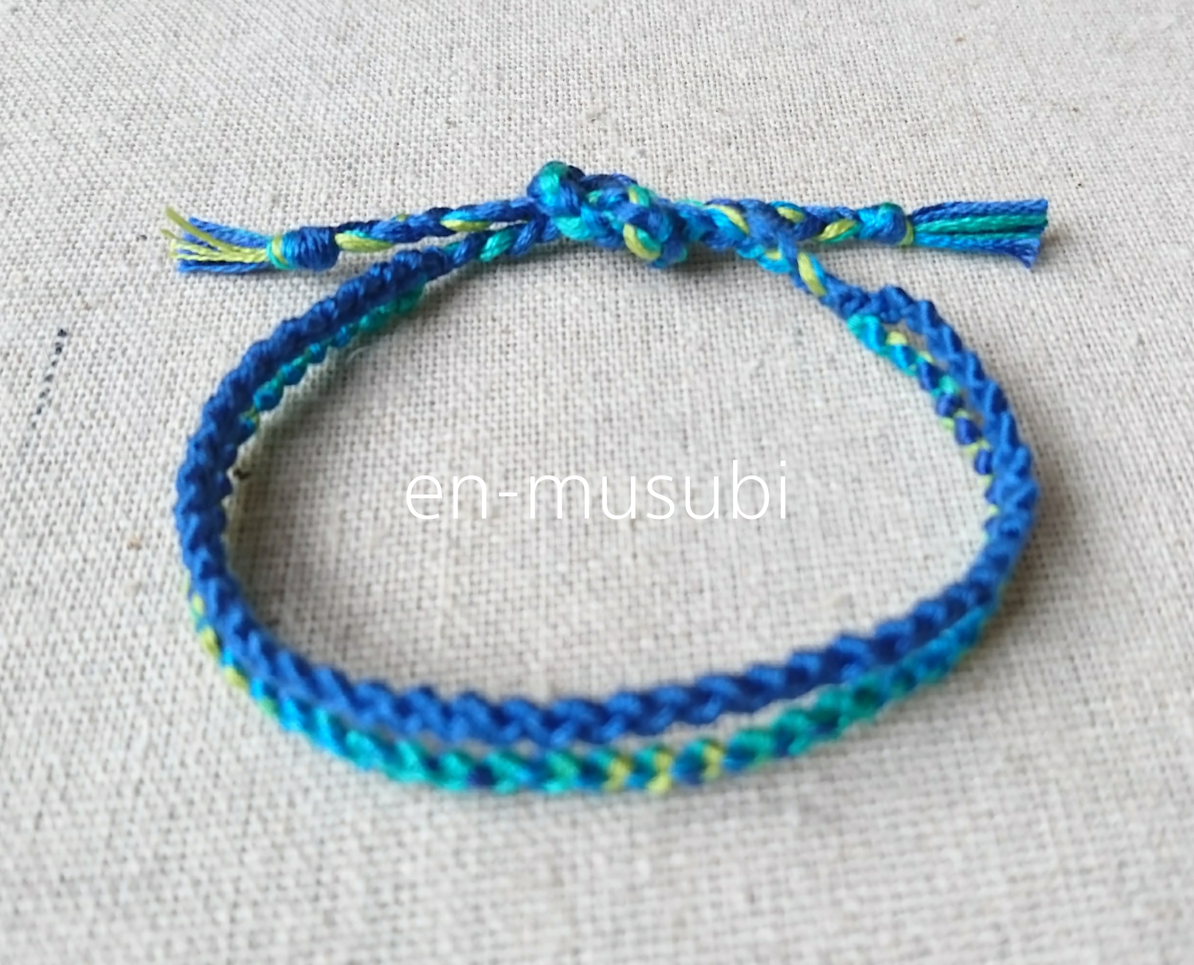 ミサンガ アンクレット 藍色 ミサンガ アンクレット 藍色