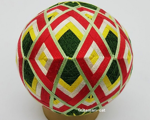 手毬 手鞠 てまり 刺繍椿 No117 手毬 手鞠 てまり 刺繍椿 No117