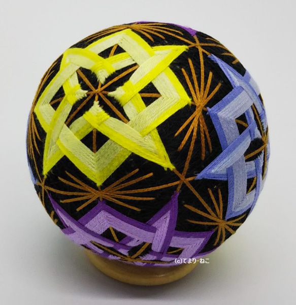 Temari“Torsion Square Box”黑色Temari Temari Temari Temari 第1張的照片