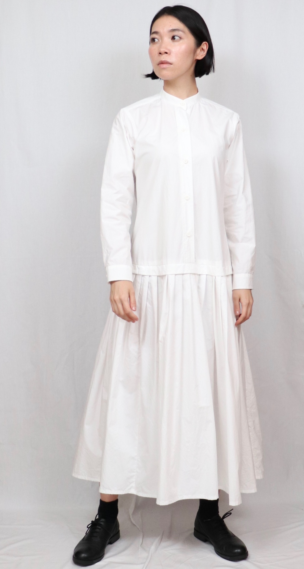 シャツ&タックワンピース　長袖 ブロード