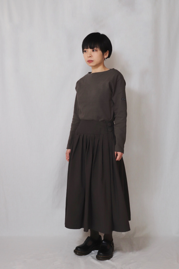 ヨークスカート　こげ茶　4サイズ　 2枚目の画像