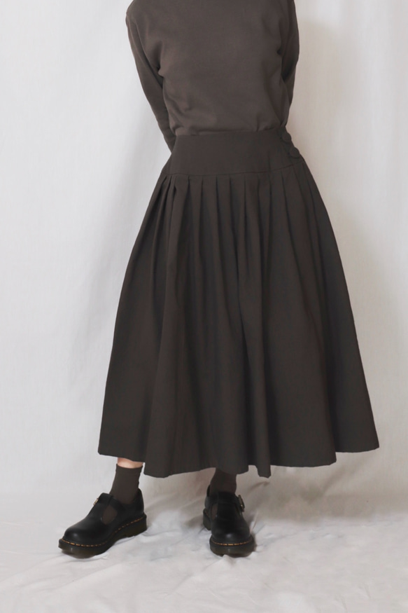 ヨークスカート　こげ茶　4サイズ　 6枚目の画像