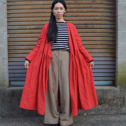 ヒューゴボス　カシュクール風ワンピース　ロング　赤　モザイク　サイズM　伸縮素材 レディース ワンピース 春夏 ワンピース マキシワンピース 赤