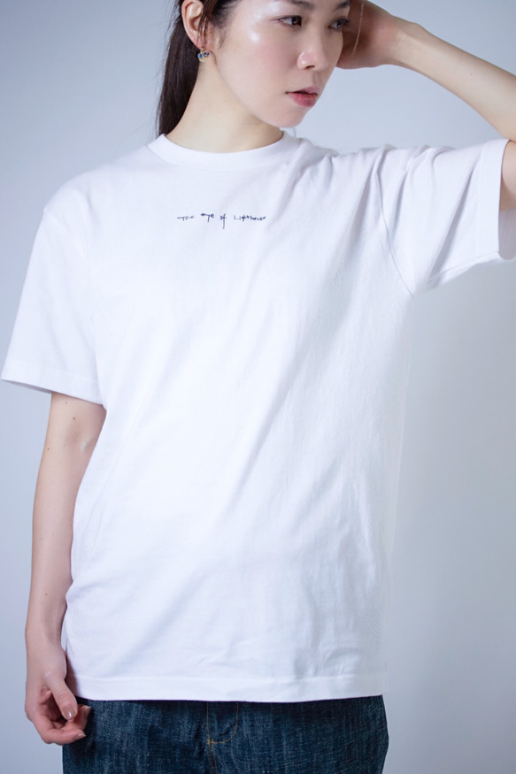 灯台　フレネルレンズ　Tシャツ　　白　レディースSサイズ〜メンズLサイズまで 7枚目の画像