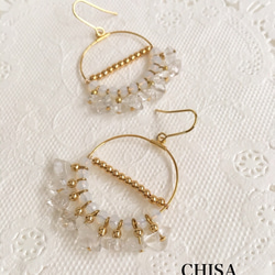 y project クリスタルフープピアス シルバーフープピアス - IBUQUI 下北沢にあるオーガニックアクセサリー