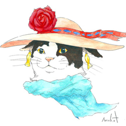 服を着た猫 ポストカード 【8枚セット】 2枚目の画像
