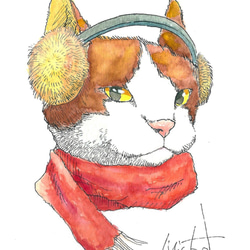 服を着た猫 ポストカード 【8枚セット】 6枚目の画像