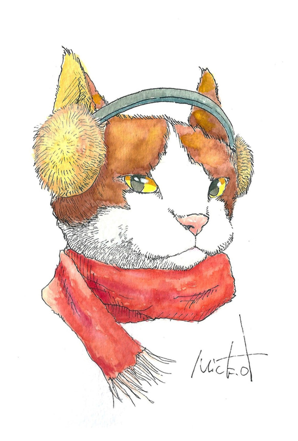 服を着た猫 ポストカード 【8枚セット】 6枚目の画像