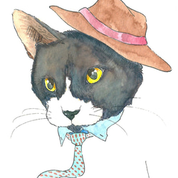 服を着た猫 ポストカード 【8枚セット】 7枚目の画像
