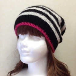 Border Beanie（ニット帽） 3枚目の画像