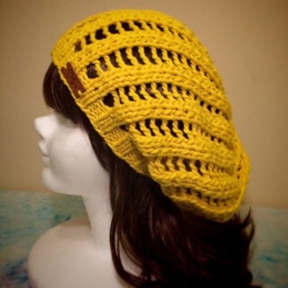 Yellow Cotton Beanie （ニット帽） 1枚目の画像