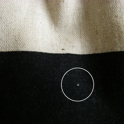 棉質和白色寬邊框一個手提包黑色x自然 第7張的照片