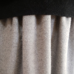 上質コットンフランネル　ギャザースカート　グレー 3枚目の画像