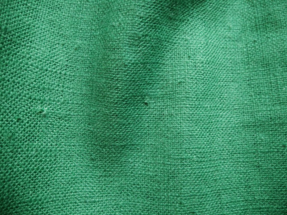 100％大麻（ram麻）一把手手提包綠色 第9張的照片