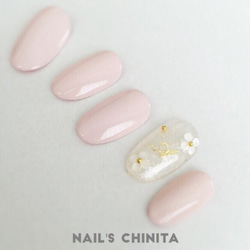 再販♡pink×alphabet×flower nail♡/ピンク/イニシャル/お花/ダスティ/パステル/春 ネイル 2枚目の画像