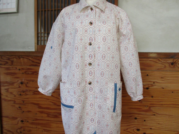 古布リメイク ブラウスジャケット（白地） チュニック ギャラリー陶花  