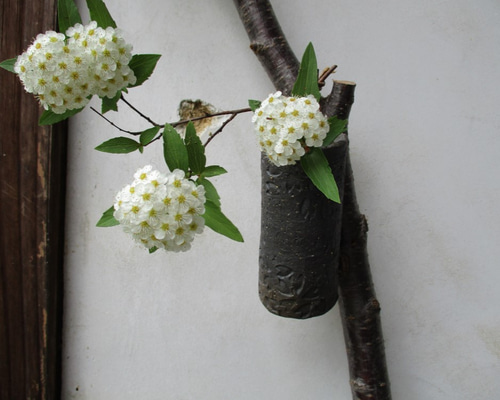 掛花入（小）桜（C） 一輪挿し・花瓶・花器 ギャラリー陶花 通販