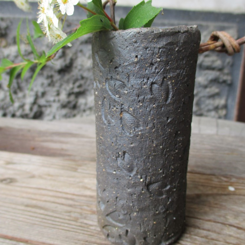 掛花入（小）桜（C） 一輪挿し・花瓶・花器 ギャラリー陶花 通販